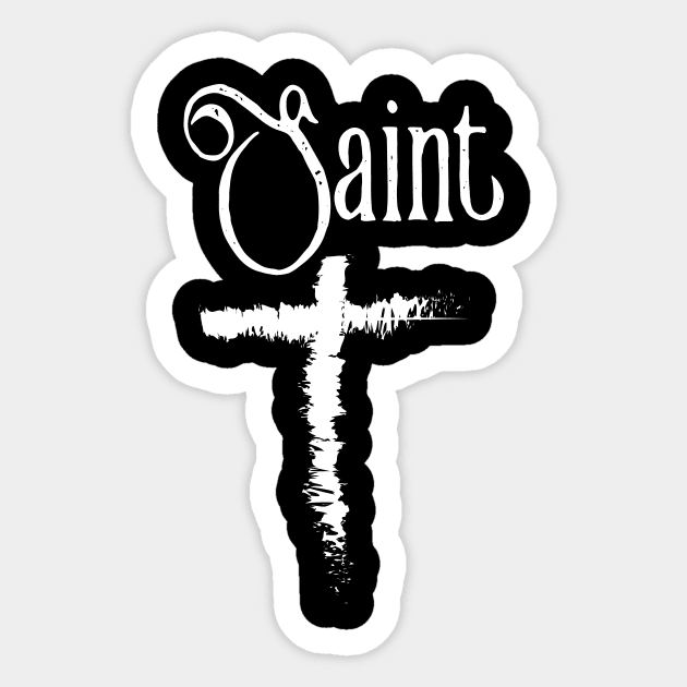 Saint tee Sticker by TimberleeEU